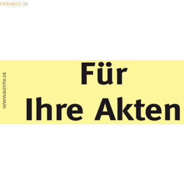 4260184863075 - Haftnotizen bedruckt 1301010107 Business Haftnotizen 1301010107 75x35mm (HxB) gelb Für Ihre Akten rechteckig Für Ihre A 500 Blatt