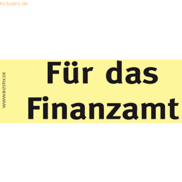 4260184863198 - Haftnotizen bedruckt 1301010119 Business Haftnotizen 1301010119 75x35mm (HxB) gelb Für das Finanzamt rechteckig Für das 500 Blatt