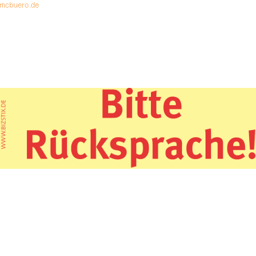 4260184863594 - Haftnotizen bedruckt 1301010159 Business Haftnotizen 1301010159 75x35mm (HxB) gelb Bitte Rücksprache! rechteckig Bitte  500 Blatt