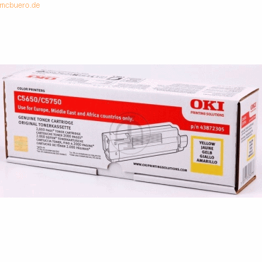 OKI Toner Original Oki 43872305 gelb