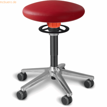 4251188311303 - Sitz- und Stehhocker Roll 54-65cm Flachsitz skai Kunstleder rot s