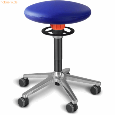 4251188311310 - Sitz- und Stehhocker Roll 54-65cm Flachsitz skai Kunstleder blau 