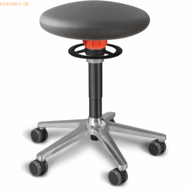4251188311327 - Sitz- und Stehhocker Roll 54-65cm Flachsitz skai Kunstleder grau 