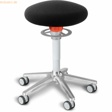 4251188311143 - Sitz- und Stehhocker Roll 54-65cm Flachsitz Gestrick schwarz weiß 4251188311143 - Sitz- und Stehhocker Roll 54-65cm Flachsitz Gestrick schwarz weiß