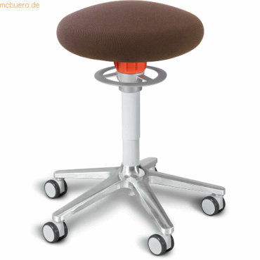 4251188311167 - Sitz- und Stehhocker Roll 54-65cm Flachsitz Gestrick braun weiß