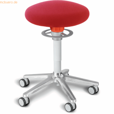 4251188311181 - Sitz- und Stehhocker Roll 54-65cm Flachsitz Gestrick rot weiß