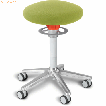 4251188311235 - Sitz- und Stehhocker Roll 54-65cm Flachsitz Gestrick hellgrün wei
