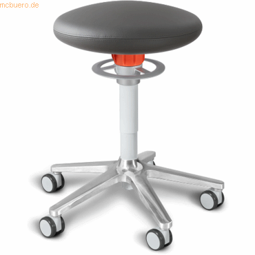 4251188311389 - Sitz- und Stehhocker Roll 54-65cm Flachsitz skai Kunstleder grau 