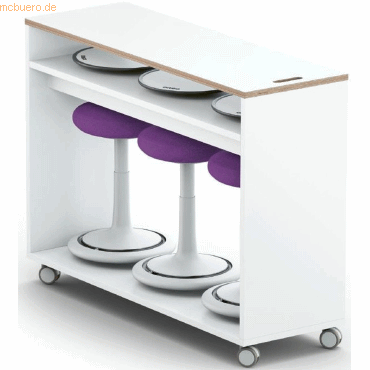 4251188356007 - Sitzhocker-Regal Active-Point 140x475x105cm weiß 4251188356007 - Sitzhocker-Regal Active-Point 140x475x105cm weiß