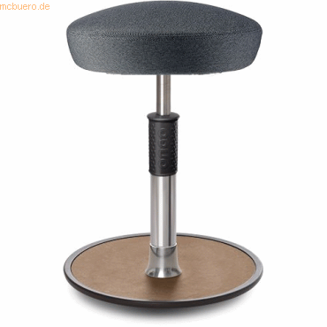 4251188368055 - Sitz- Stehhocker Free Regular Hutsitz Camira Rivet Anthrazit Chro