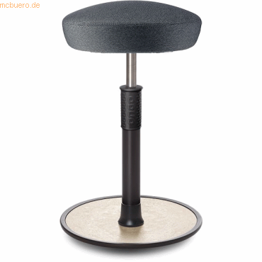 4251188379310 - Sitz- Stehhocker Free Tall Hutsitz Camira Rivet Anthrazit schwarz