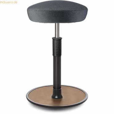 4251188379495 - Sitz- Stehhocker Free Tall Hutsitz Camira Rivet Anthrazit schwarz