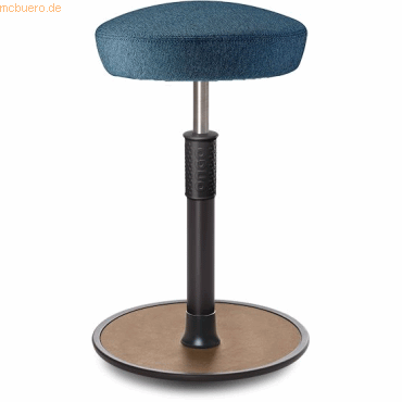 4251188379518 - Sitz- Stehhocker Free Tall Hutsitz Camira Rivet Ozeanblau schwarz