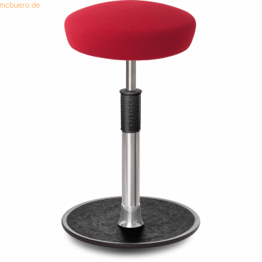 4251188369038 - Sitz- Stehhocker Free Tall Hutsitz Gestrick Rot chrom  schwarz