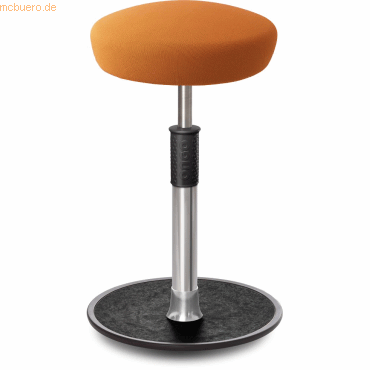 4251188369076 - Sitz- Stehhocker Free Tall Hutsitz Gestrick Orange chrom  schwarz