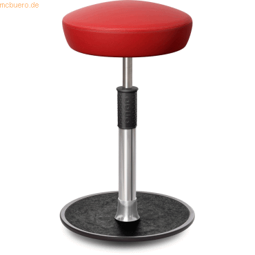 4251188369182 - Sitz- Stehhocker Free Tall Hutsitz skai Kunstleder Rot chrom  sch