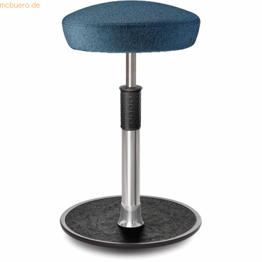 4251188380026 - Sitz- Stehhocker Free Tall Hutsitz Camira Rivet Ozeanblau Chrom  