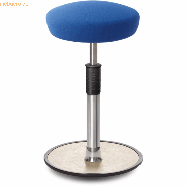 4251188369465 - Sitz- Stehhocker Free Tall Hutsitz Gestrick blau chrom  cremeweiß