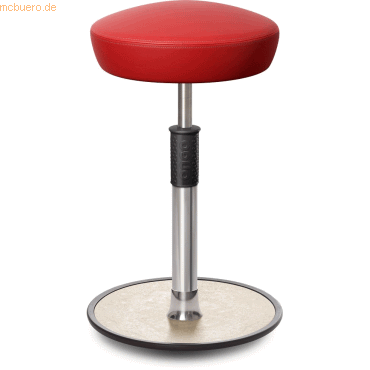 4251188369649 - Sitz- Stehhocker Free Tall Hutsitz skai Kunstleder Rot chrom  cre