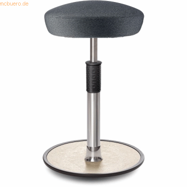 4251188380033 - Sitz- Stehhocker Free Tall Hutsitz Camira Rivet Anthrazit Chrom  