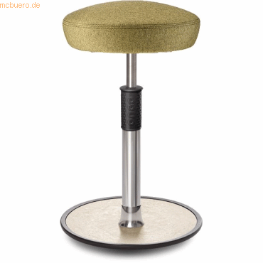 4251188380040 - Sitz- Stehhocker Free Tall Hutsitz Camira Rivet Senfgelb Chrom  c