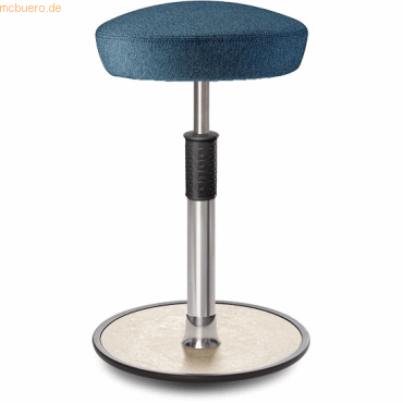 4251188380057 - Sitz- Stehhocker Free Tall Hutsitz Camira Rivet Ozeanblau Chrom  