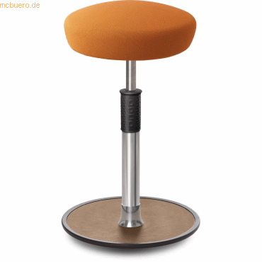 4251188369991 - Sitz- Stehhocker Free Tall Hutsitz Gestrick Orange chrom  Natur