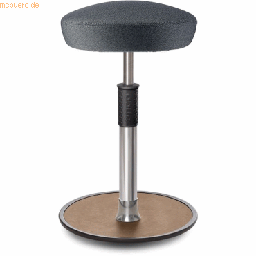 4251188380064 - Sitz- Stehhocker Free Tall Hutsitz Camira Rivet Anthrazit Chrom  