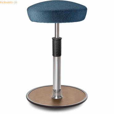 4251188380088 - Sitz- Stehhocker Free Tall Hutsitz Camira Rivet Ozeanblau Chrom  