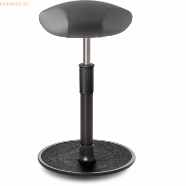 4251188374919 - Sitz- Stehhocker Free Tall Triangel skai Kunstleder Grau schwarz