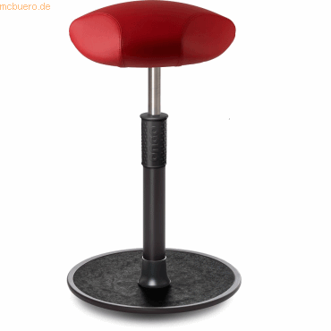 4251188374940 - Sitz- Stehhocker Free Tall Triangel skai Kunstleder Rot schwarz  