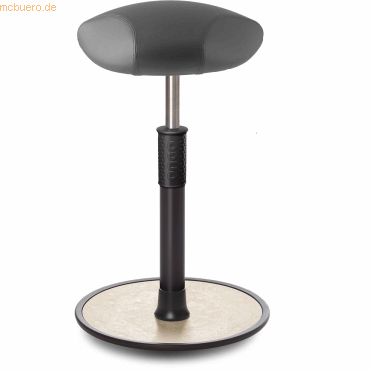 4251188375374 - Sitz- Stehhocker Free Tall Triangel skai Kunstleder Grau schwarz