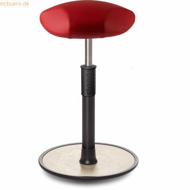 4251188375404 - Sitz- Stehhocker Free Tall Triangel skai Kunstleder Rot schwarz  