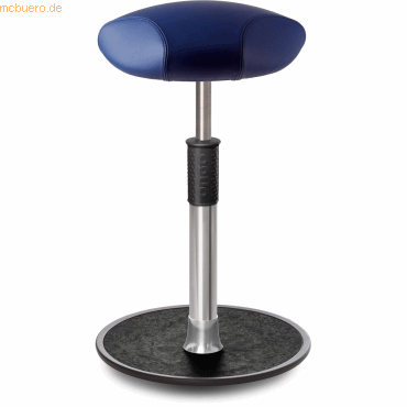 4251188376968 - Sitz- Stehhocker Free Tall Triangel Boxmark Leder blau chrom  sch