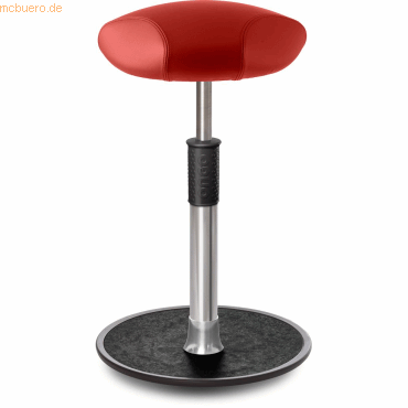 4251188376975 - Sitz- Stehhocker Free Tall Triangel Boxmark Leder Rot chrom  schw