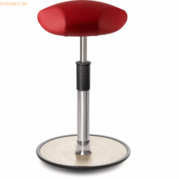 4251188377248 - Sitz- Stehhocker Free Tall Triangel skai Kunstleder Rot Chrom  cr