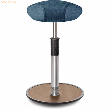 4251188380330 - Sitz- Stehhocker Free Tall Triangel Camira Rivet Ozeanblau Chrom