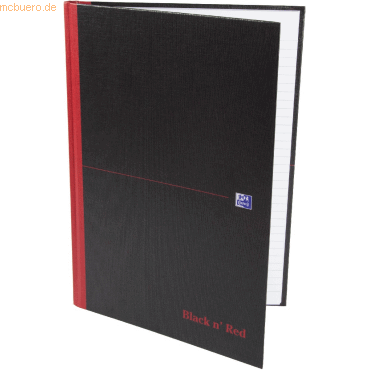 Oxford Geschäftsbuch Black 'n Red A4 96 Blatt 90 g/qm kariert