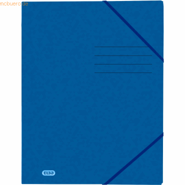 10 x Oxford Eckspannmappe Top File+ A4 390g blau