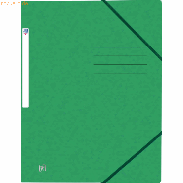 10 x Oxford Eckspannmappe Top File+ A4 390g grün