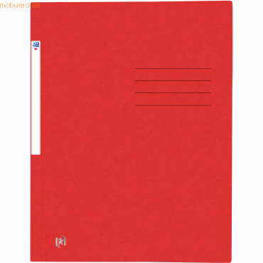 10 x Oxford Sammelmappe Top File+ A4 Karton 390g/qm rot