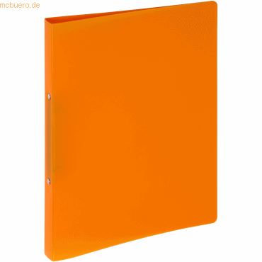 12 x Pagna Ringbuch A4 PP 13mm 2 Ringe transluzent orange