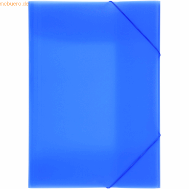 8 x Pagna Gummizugmappe Lucy Colours A3 PP mit 3 Klappen blau