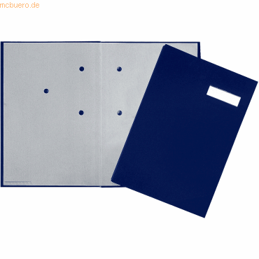 4013951003170 - Unterschriftenmappe 24192 A4 ECO blau mit Einsteckschild 20 Fäch