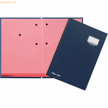 4013951000988 - Unterschriftenmappe de Luxe 24202 A4 ECO blau mit Einsteckschild 20 Fächer 4013951000988 - Unterschriftenmappe de Luxe 24202 A4 ECO blau mit Einsteckschild 20 Fächer