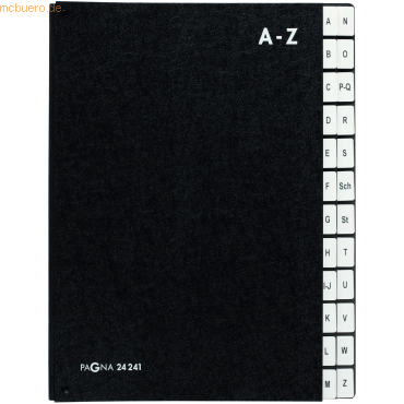 Pagna Pultordner A-Z 24 Fächer schwarz
