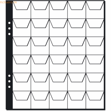 Pagna Münzhüllen 30 Fächer/35mm 5 Hüllen