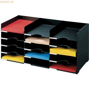 Paperflow Formularbox stapelbar HxTxB 31,3x3,4x67,4cm 15 Fächer PS (Po