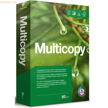 Papyrus Kopierpapier Multicopy A3 80g/qm weiß VE=500 Blatt