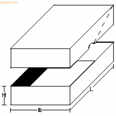 4004070301162 - Stülpdeckelfaltschachtel 305x215x100 mm für A4 grau 450 g qm VE=5 4004070301162 - Stülpdeckelfaltschachtel 305x215x100 mm für A4 grau 450 g qm VE=5